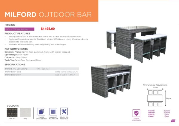 Milford Outdoor Bar