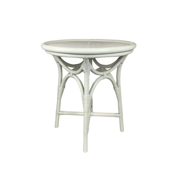 Conner Round Side Table. White