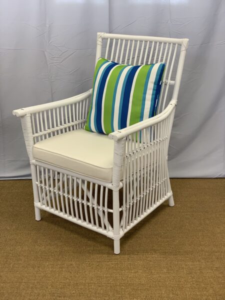 Columbus Carver Host Chair, Solid White